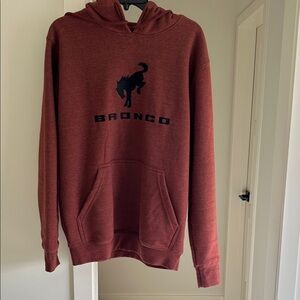 Bronco kangaroo hoodie. Sz M. Red